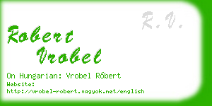 robert vrobel business card
